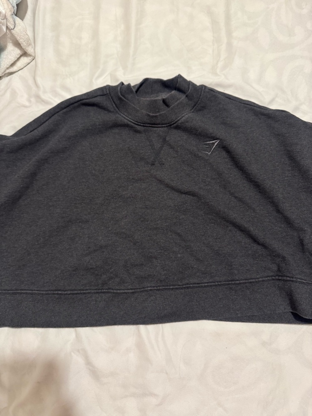 Gymshark Cropped Dark Charcoal Crewneck Sweatshirt